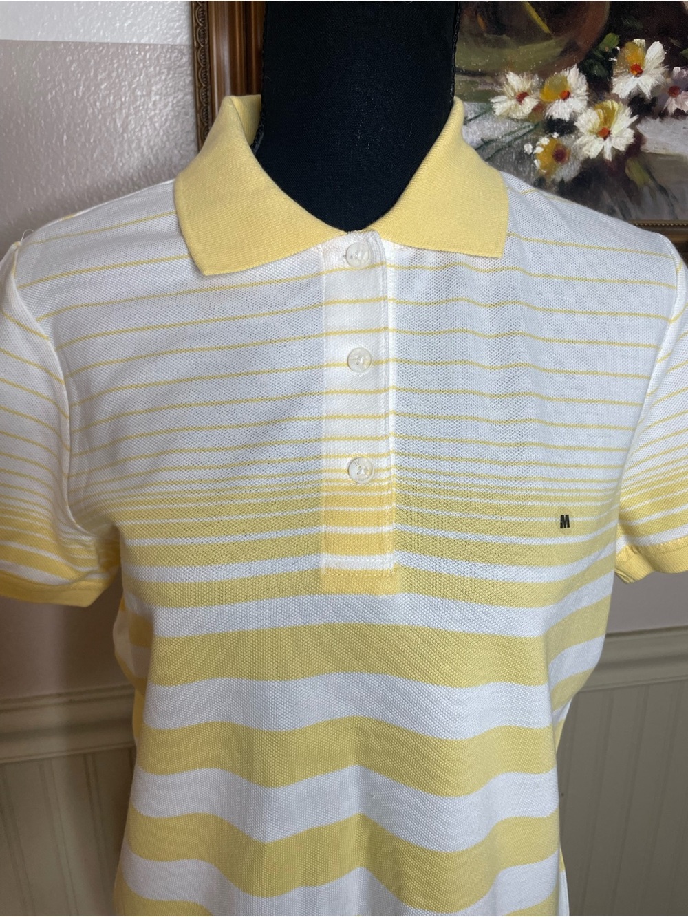 IZOD Women's Striped Polo Shirt - Size M - Picture 5 of 11